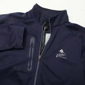 Zero Restriction Jacket Mens Large Navy Tour Series Crystal Springs Golf
